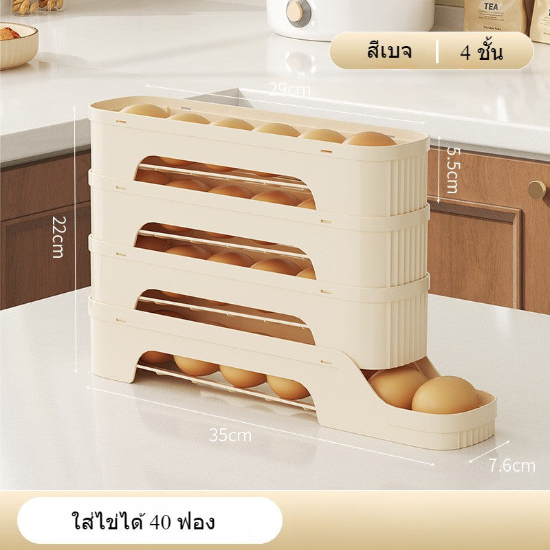 กล่องเก็บไข่ 2/3/4 ชั้น พร้อมเครื่องกลิ้งไข่อัตโนมัติ - 图片8
