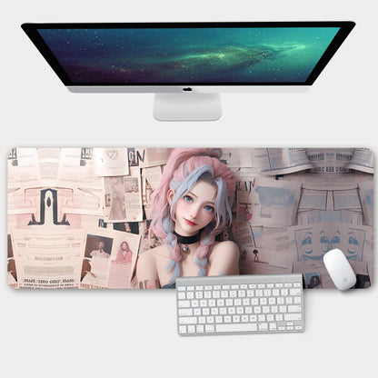 แผ่นรองเมาส์กันลื่นขนาดใหญ่พิเศษ หนาและกว้างขึ้น ขนาด 80x30 ซม. - 图片5