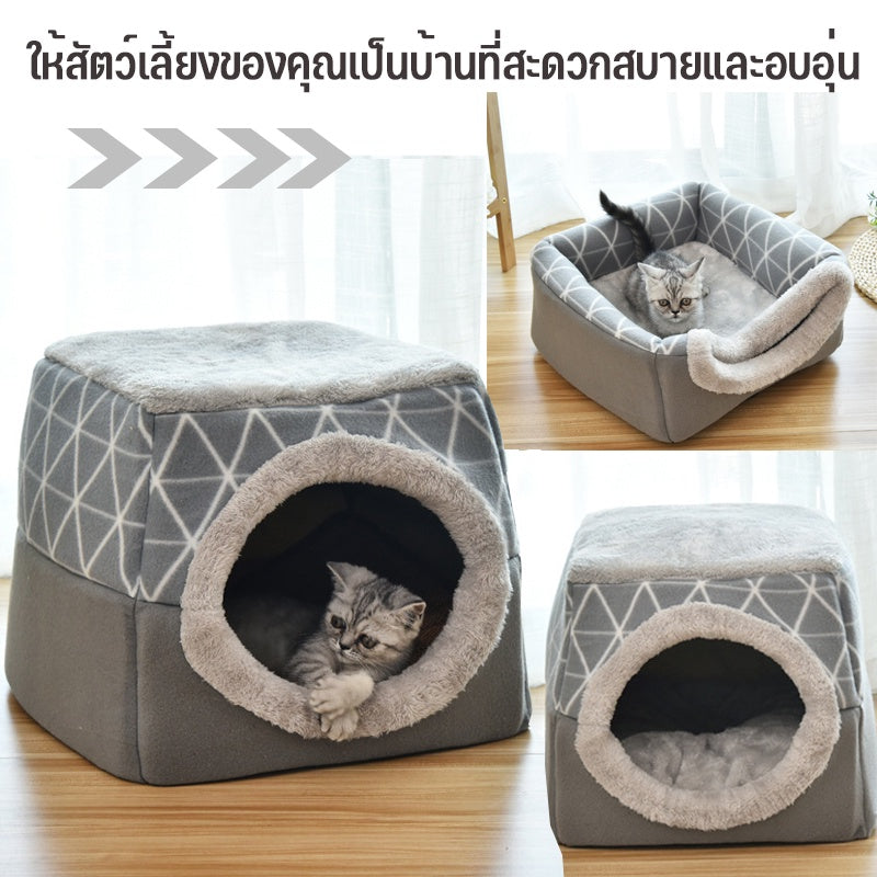 เตียงสัตว์เลี้ยงแบบกึ่งปิด 2-in-1 - 图片5