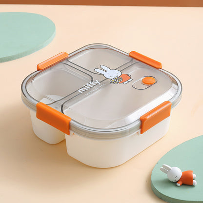 กล่องอาหารกลางวันน่ารัก ใช้กับไมโครเวฟได้ มาพร้อมภาชนะใส่น้ำจิ้มและช้อน - 图片7