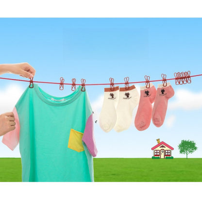 ราวตากผ้ากลางแจ้งพร้อมคลิปหนีบ พกพาสะดวก กันลมได้ - 图片2