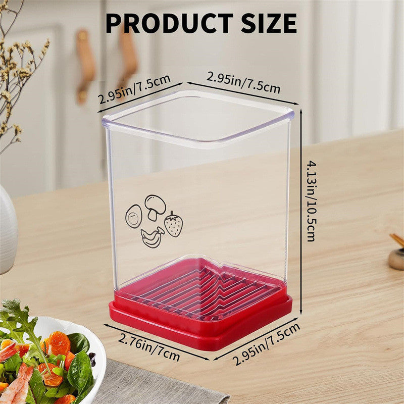 เครื่องหั่นผลไม้และผักใบมีดสเตนเลส ใช้งานง่ายปลอดภัย ABS เกรดอาหาร - 图片4