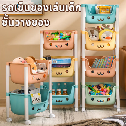 รถเข็นเก็บของเล่นเด็ก+ชั้นวาง 3-in-1 - 主图