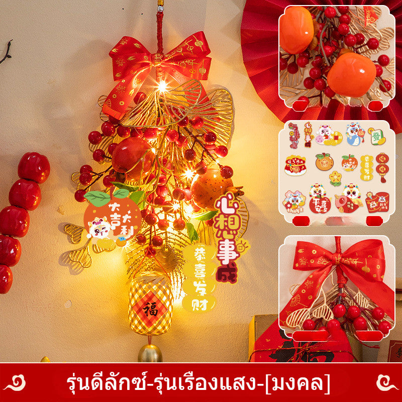 ปีงู2026 พวงมาลัยปีใหม่ โคมไฟเทศกาลฤดูใบไม้ผลิ LED ตกแต่งเทศกาลฤดูใบไม้ผลิ - 图片13