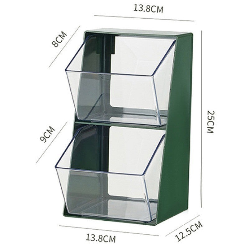 ที่วางถุงชาแบบสองชั้น ที่วางแคปซูลกาแฟ กล่องแสดงสินค้าอะคริลิก - 图片3