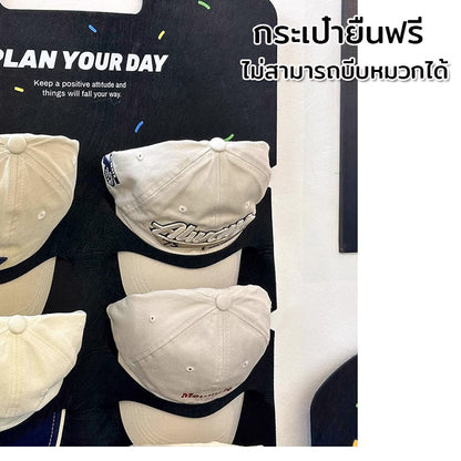 ที่แขวนหมวกแบบติดประตู ทำจากผ้าสักหลาด สามารถแขวนหมวกได้หลายใบ - 图片1