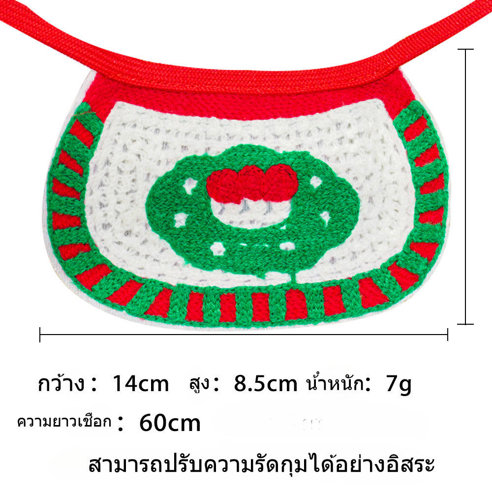 ผ้าพันคอสัตว์เลี้ยงคริสต์มาสและปลอกคอแมว/สุนัข - 图片15
