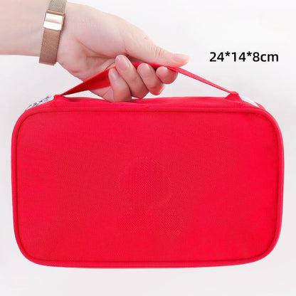 ชุดปฐมพยาบาล/กล่องยาประจำบ้าน แบบสองชั้น ความจุขนาดใหญ่ มีหูหิ้ว - 图片9