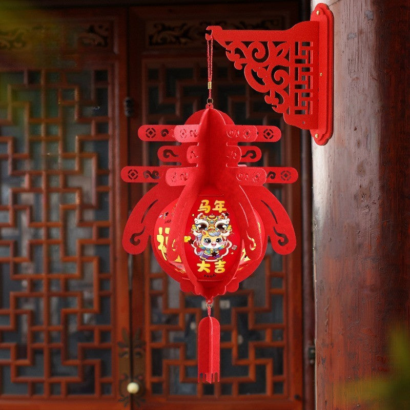 ดีไซน์ตรุษจีนปี 2026 ปีม้า: โคมไฟสีแดงสไตล์การ์ตูนน่ารัก - 图片5