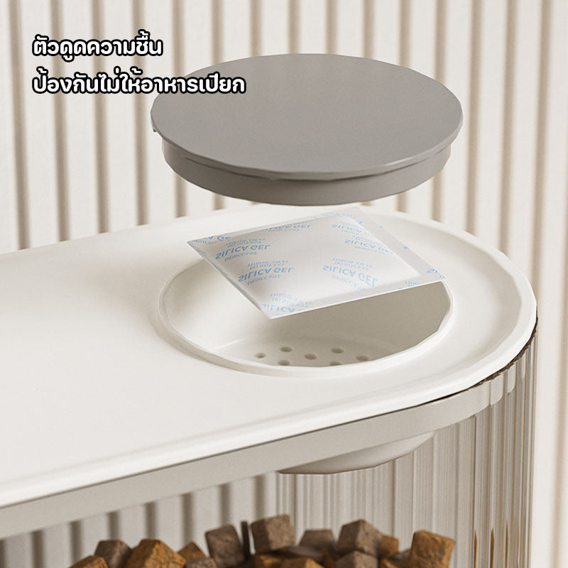 เครื่องให้อาหารและให้น้ำสัตว์เลี้ยงอัตโนมัติ 2-in-1 ทำจากสแตนเลส - 图片4