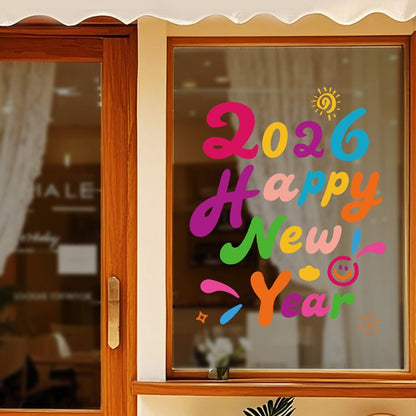 สติกเกอร์ติดกระจกสำหรับเทศกาลตรุษจีนปี 2026 กันน้ำ - 图片22