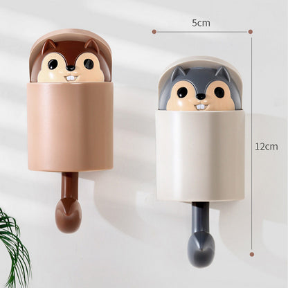 ตะขอกระรอกไม่มีการเจาะตะขอตะขอติดหนึบขนาดเล็กสร้างสรรค์ตะขอแขวนผนัง - 图片2