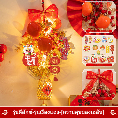 ปีงู2026 พวงมาลัยปีใหม่ โคมไฟเทศกาลฤดูใบไม้ผลิ LED ตกแต่งเทศกาลฤดูใบไม้ผลิ - 图片12