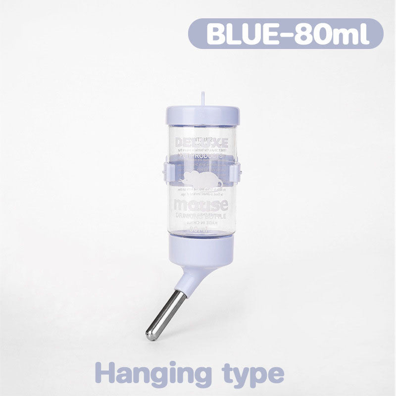 ขวดน้ำสำหรับสัตว์เลี้ยงขนาดเล็กพร้อมเครื่องจ่ายน้ำอัตโนมัติ ความจุ 80 มล. - 图片4