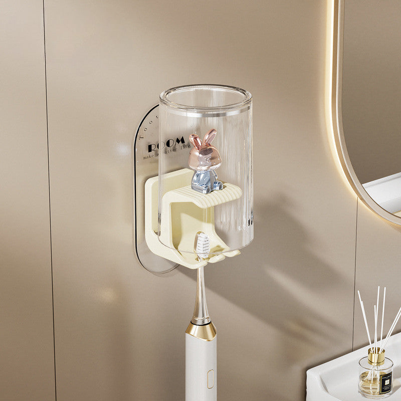 ที่วางแปรงสีฟันติดผนังรูปกระต่าย ไม่ต้องเจาะรู ป้องกันเชื้อรา และระบายอากาศได้ดี - 图片10