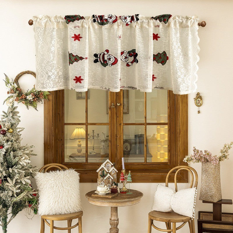 ผ้าม่านลูกไม้ผ้าทูลสั้น - 图片15