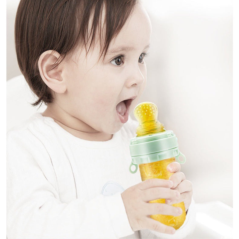 ช้อนป้อนอาหารเหลว + ถ้วยดูดซิลิโคนผลไม้ 2-in-1 - 图片3
