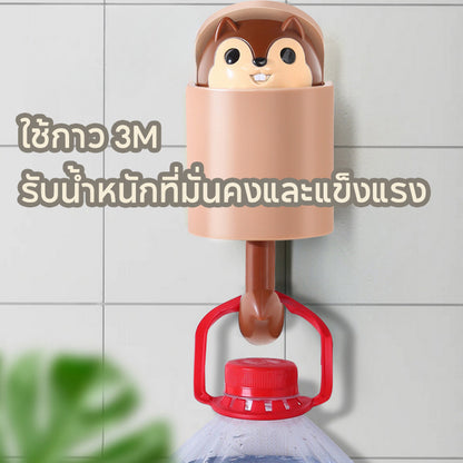 ตะขอกระรอกไม่มีการเจาะตะขอตะขอติดหนึบขนาดเล็กสร้างสรรค์ตะขอแขวนผนัง - 图片4