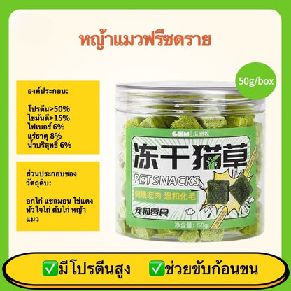 หญ้าแมว ขนมแมวแบบฟรีซดราย - 图片1