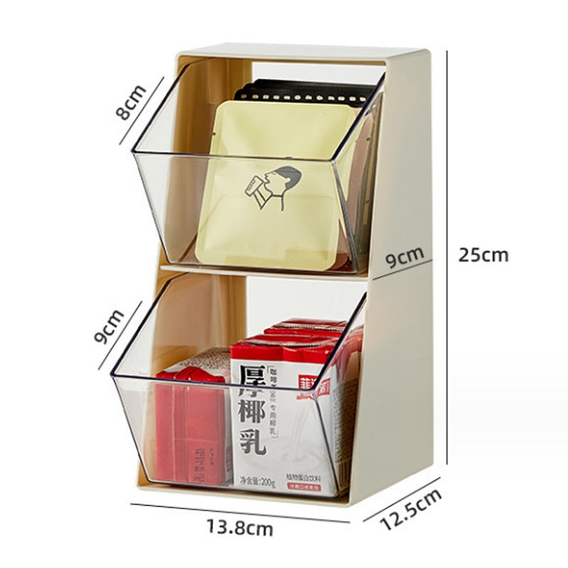 ที่วางถุงชาแบบสองชั้น ที่วางแคปซูลกาแฟ กล่องแสดงสินค้าอะคริลิก - 图片6