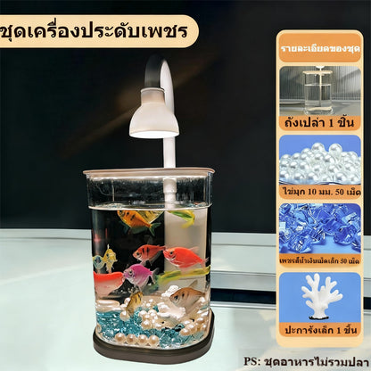 ตู้เลี้ยงปลาเบต้าพลาสติกใส พร้อมไฟ LED - 图片8