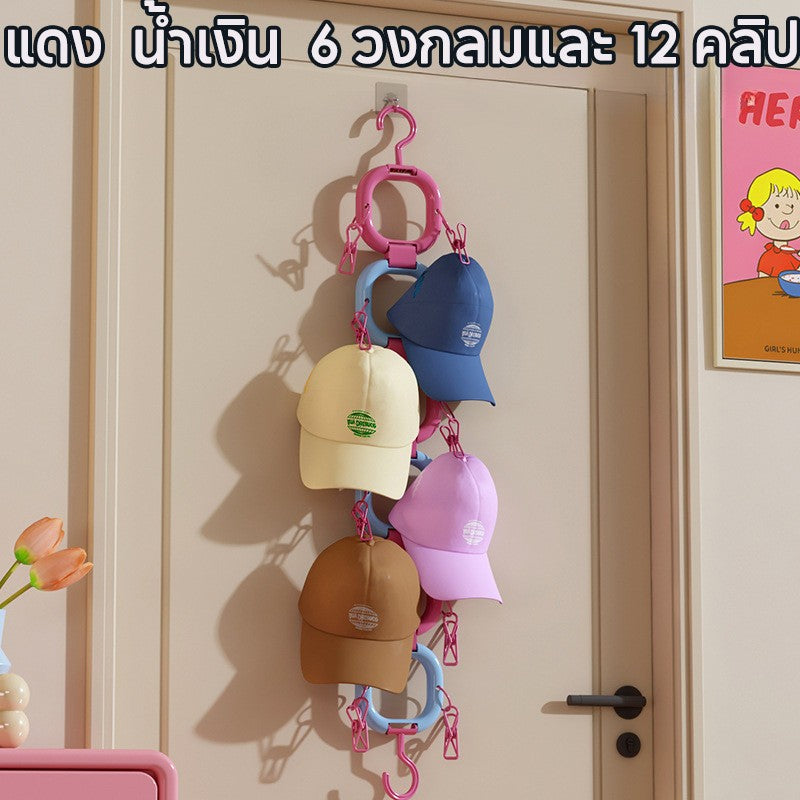 ที่แขวนหมวกแบบติดประตู ทำจากผ้าสักหลาด สามารถแขวนหมวกได้หลายใบ - 图片11