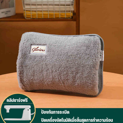 กระเป๋าน้ำร้อนไฟฟ้า ทำจากผ้ากำมะหยี่ รักษาอุณหภูมิให้คงที่ที่ 65 องศาเซลเซียส - 图片6