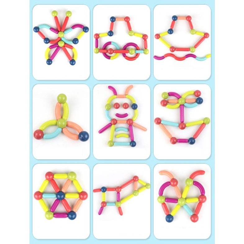  ของเล่นเด็ก เสริมทักษะ บล็อกตัวต่อแม่เหล็ก สร้างจินตนาการ เกมสมอง - 图片5