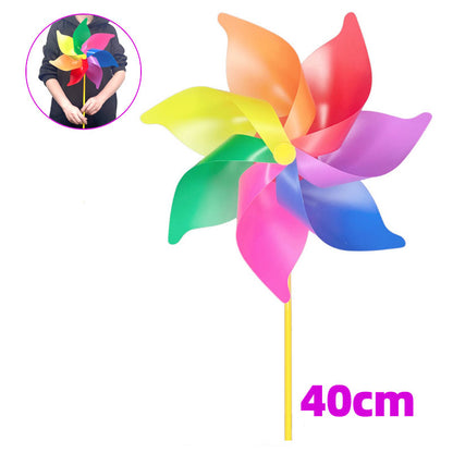 กังหันลมพลาสติก 7 สี เหมาะสำหรับตกแต่งสวน งาน DIY และของเล่นเด็ก - 图片8