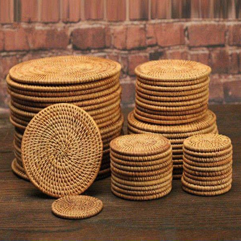 ที่รองแก้วหวาย ชุดน้ำชา ทนความร้อน - 图片5