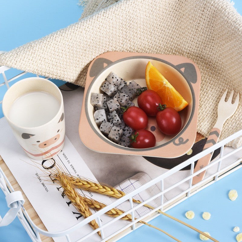 ชุดจานอาหารเด็กลายการ์ตูน 5 ชิ้น - 图片3