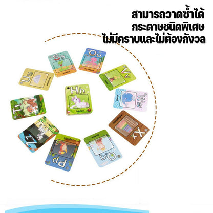 บัตรคำศัพท์กระดานวาดภาพสีน้ำ - 图片6