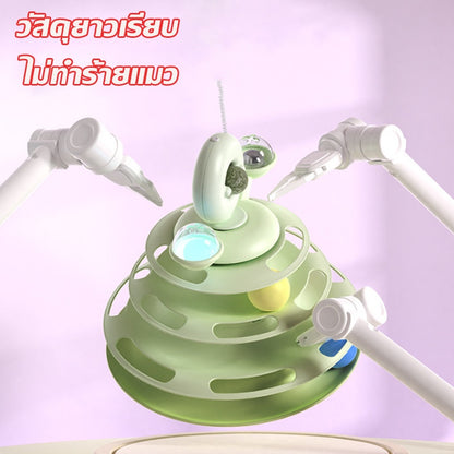 ของเล่นแมว รางบอลแมว พร้อมแผงเสียงขนนก - 图片4