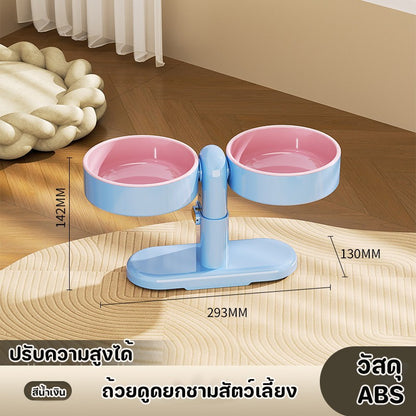 ชามอาหารแมวทรงสูง 3 ใบ ทำจากสแตนเลสสตีลที่ทนทาน - 图片13