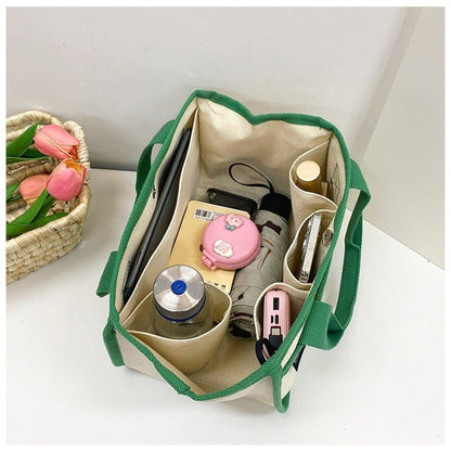 กระเป๋าใส่อาหารกลางวันผ้าแคนวาสหลายชั้นสุดเก๋ - 图片5