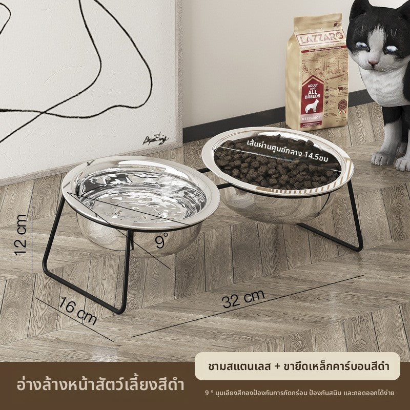 ชามสแตนเลสสองชั้นสำหรับสัตว์เลี้ยง - 图片5