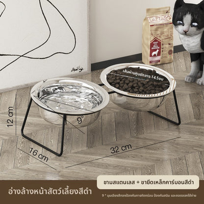 ชามสแตนเลสสองชั้นสำหรับสัตว์เลี้ยง - 图片5