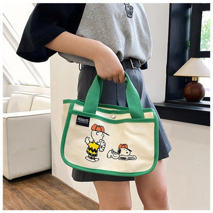 กระเป๋าใส่อาหารกลางวันผ้าแคนวาสหลายชั้นสุดเก๋ - 图片2