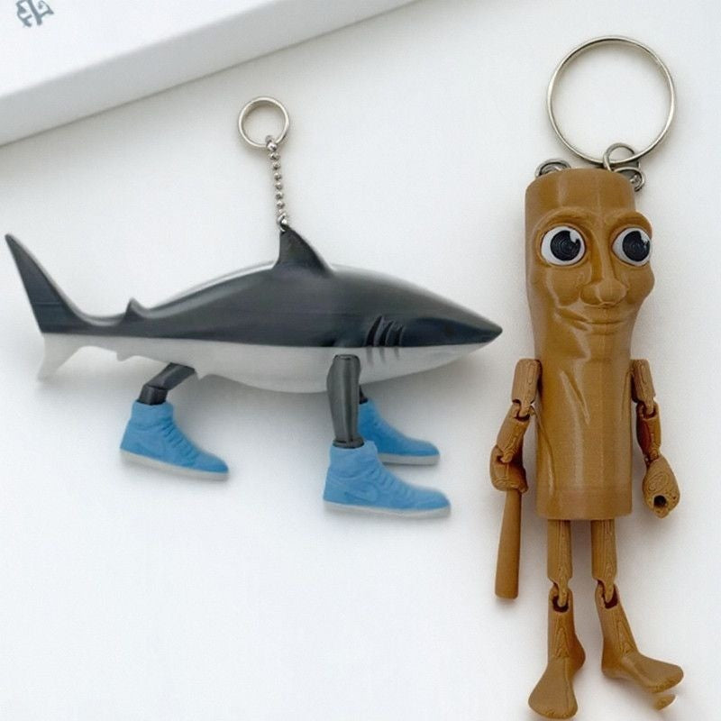 tungtungtungsahur vs tralalero tralala Custom Key Holder 3D Printing