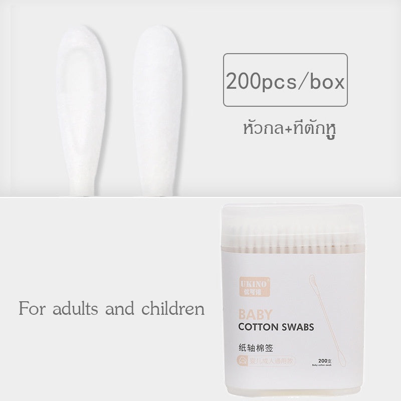 สำลีพันก้านขนาดเล็กสำหรับเด็กทารก บรรจุ 200/400 ชิ้นต่อกล่อง - 图片7