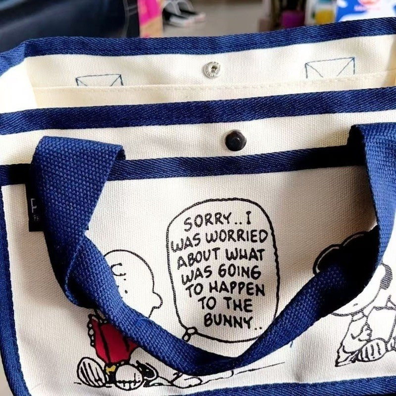 กระเป๋าใส่อาหารกลางวันผ้าแคนวาสหลายชั้นสุดเก๋ - 图片4