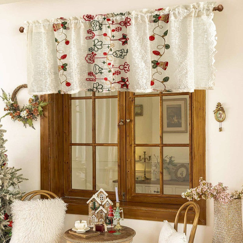 ผ้าม่านลูกไม้ผ้าทูลสั้น - 图片3