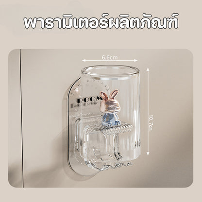 ที่วางแปรงสีฟันติดผนังรูปกระต่าย ไม่ต้องเจาะรู ป้องกันเชื้อรา และระบายอากาศได้ดี - 图片6