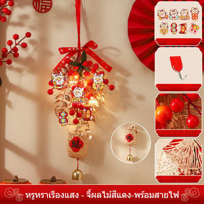 ปีงู2026 พวงมาลัยปีใหม่ โคมไฟเทศกาลฤดูใบไม้ผลิ LED ตกแต่งเทศกาลฤดูใบไม้ผลิ - 图片20