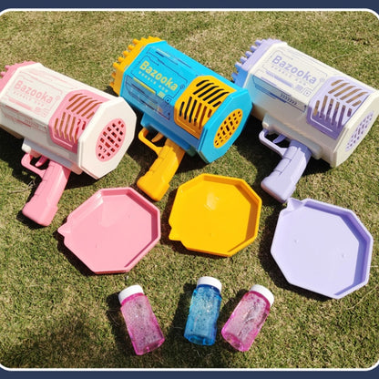 ปืนเป่าฟองสบู่ 69 รู เป่าฟองสบู่ได้จำนวนมาก พร้อมเอฟเฟกต์แสงไฟ - 图片8