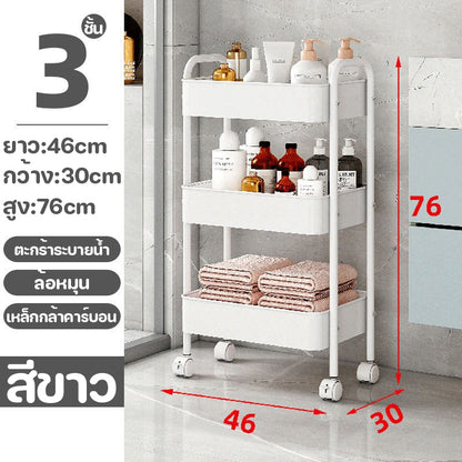 ชั้นวางของ 3 ชั้น มีล้อ แบบรถเข็น เคลื่อนย้ายสะดวก - 图片10