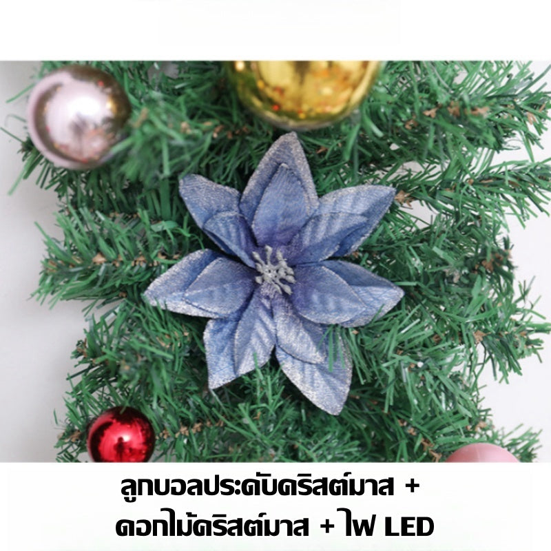 พวงหรีดคริสต์มาสหวาย  ไฟ LED - 图片5