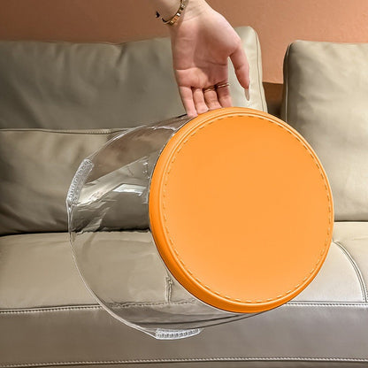 ม้านั่งกลมโปร่งใสแบบ 2in1: ผสานฟังก์ชั่นการนั่งและการจัดเก็บเข้าด้วยกัน - 图片3