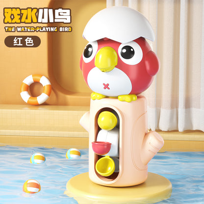 婴儿洗澡玩具：旋转青蛙形水车，儿童戏水玩具。