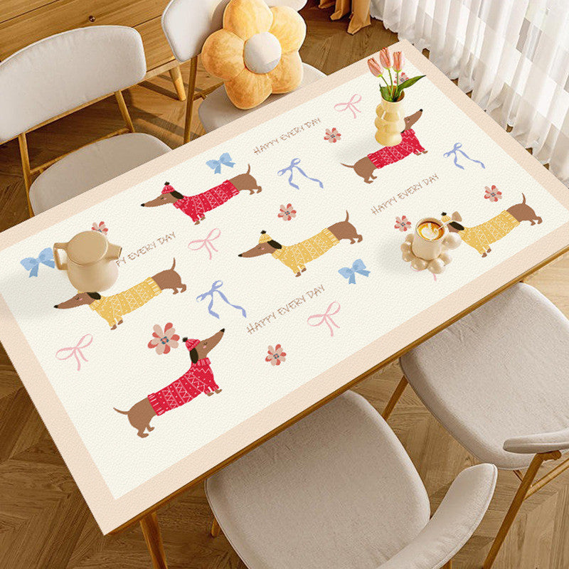 ผ้าปูโต๊ะพีวีซี กันน้ำ ลายการ์ตูนโดปามีน ทนไฟ - 图片9